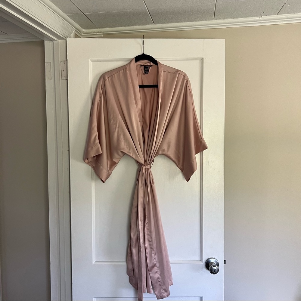 Victoria secret silk pink robe